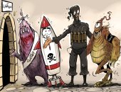 كاريكاتير صحيفة سعودية.. كورونا تنضم لنادى الكوارث العالمية