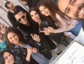 شاهد.. نجلاء بدر وروجينا ومحمد رمضان فى كواليس تصوير مسلسل "البرنس"