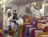 تايلاند تطهر جميع طائراتها العائدة من الصين خوفا من فيروس كورونا.. فيديو