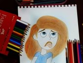 "رودينا" تشارك "صحافة المواطن" برسوماتها لإبراز موهبتها الفنية