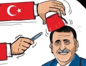 كاريكاتير صحيفة إماراتية.. أردوغان يحتل ليبيا عن طريق "السراج"