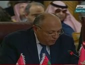 سامح شكرى أمام وزراء خارجية العرب: موقف مصر من القضية الفلسطينية ثابت
