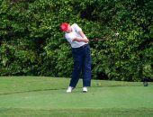 دونالد ترامب يلعب الجولف: لقد حصلت على قليل من التدريب اليوم