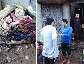 النيران تشتعل بـ10 منازل بقرية 47 الشراقوة بكفر الشيخ.. الأهالى: لا نعرف سبب تكرار اشتعال النار.. المحافظة تستعين بـ15 شيخا.. ومشايخ الأزهر يواجهون الحرائق بقراءة القرآن على المياه ورش المنازل.. صور