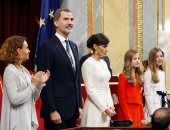 الأسرة الملكية تحضر إفتتاح المجلس التشريعى الرابع عشر فى برلمان أسبانيا 