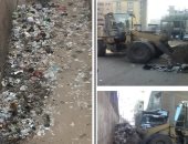 استجابة لسيبها.. محافظة الجيزة تنظف شارع رشاد عبد العال.. (صور)