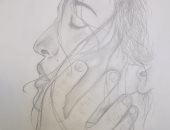 قارئ يشارك "صحافة المواطن" بلوحات فنية باستخدام القلم الرصاص والفحم