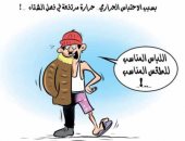 كاريكاتير صحيفة جزائرية يتناول ظاهرة الإحتباس الحرارى 