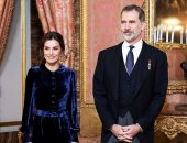 ملكة إسبانيا تعيد ارتداء فستان مخملى ارتدته عام 2018.. صور