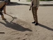 صور .. إصلاح كسر بماسورة مياه قطر 4 بوصة غرب الإسكندرية