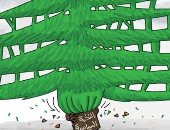 كاريكاتير صحيفة إماراتية.. رمى النخبة اللبنانية السياسية بالطوب