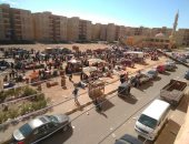 سوق عشوائى.. شكوى أهالى الإسكان الاجتماعى بدهشور حدائق أكتوبر