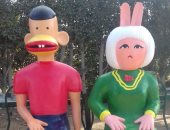 قارئ يشارك بعدد من أعماله لموهبته فى النحت بمحافظة الفيوم