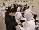 صور.. مستشفى مؤقت فى مدينة ووهان مركز تفشى الفيروس بالصين 