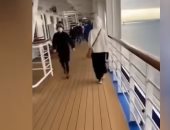 فيديو من على متن سفينة "أميرة الماس" اليابانية الموبوءة بفيروس كورونا