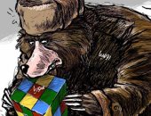 كاريكاتير صحيفة سعودية.. روسيا تلتهم سوريا
