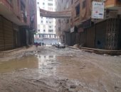 أهالى شارع حسين الضو بالعشرين فيصل يشكون تراكم مياه الصرف الصحى