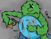 كاريكاتير صحيفة كويتية.. كورونا سلاح يهدد "كوكب الأرض"