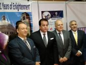وزير التعليم العالى يتفقد معرض الجامعات بالملتقى الدولى السادس التعليم ..صور