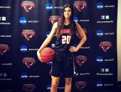 سارة نادى لاعبة منتخب السلة أفضل لاعبة فى أسبوع الجامعات الأمريكية