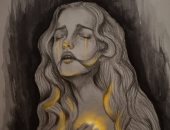 "أحمد" يبدع فى رسم اللوحات بالفحم والالوان ويشاركها مع اليوم السابع 