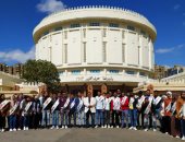 صور.. طلاب جامعة المنيا ينظمون زيارة ميدانية لـ"بانوراما حرب أكتوبر" بالقاهرة