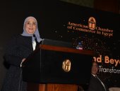 وزيرة التضامن تدعو القطاع الخاص للشراكة في استثمار أموال التأمينات.. صور