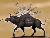 كاريكاتير صحيفة سعودية.. لا توجد أمصال تتصدى لفيروس كورونا
