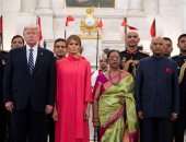 الرئيس الهندى يقيم مأدبة عشاء رسمية للرئيس ترامب والوفد المرافق له