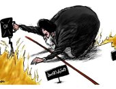 كاريكاتير صحيفة سعودية.. إيران تشعل الشرق الاوسط والنيران ممسكة بها