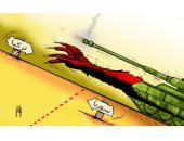 كاريكاتير صحيفة إماراتية.. الجيش السورى يلقن قوات أردوغان دروس قاسية