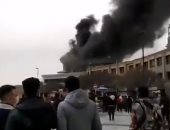 حريق ضخم فى فندق محاذى لضريح شهير فى إيران.. فيديو