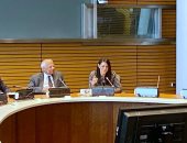 وزيرة التعاون تلتقى المصريين العاملين بالبنك الدولى وصندوق النقد خلال زيارتها لواشنطن