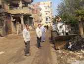 محافظة المنوفية ترفع ناتج التطهير داخل الكتلة السكنية بقرية كفر سنجلف الجديد