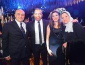 صور.. علاء الكحكى وحرمه مع خالد صلاح فى زفاف نهلة مدحت شلبى