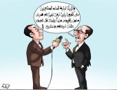 كاريكاتير اليوم السابع يرد على شائعات الإخوان حول انتشار فيروس كورونا فى مصر