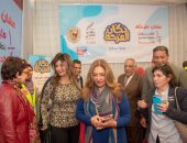 ليلى علوى ولبلبة فى افتتاح معرض "دكان الفرحة" لصندوق تحيا مصر  بسوهاج