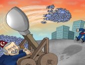 كاريكاتير صحيفة إماراتية.. أردوغان يضرب الاتحاد الأوروبى بالمهاجرين