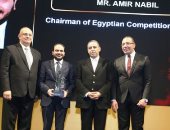 تكريم أمير نبيل رئيس جهاز حماية المنافسة باحتفالية bt100