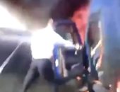 ضباط شرطة ينقذون سائقا قبل انفجار شاحنته بثوانى فى نيوجيرسى.. فيديو