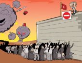 كاريكاتير صحيفة إماراتية.. أردوغان يقتل ويسفك دماء أهل إدلب السورية 