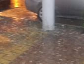 صور.. سقوط ثلوج مفاجئة ورعد فى سماء الإسكندرية