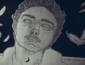 "عبد الرحمن" يبدع فى رسم اللوحات الفنية ويشارك "صحافة المواطن" إبداعاته