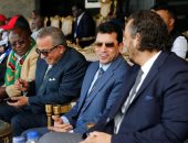 وزير الرياضة والجنايني يدعمان بيراميدز أمام زاناكو باستاد الدفاع الجوى