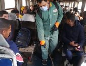 صور.. هيئة السكة الحديد تطلق حملة لتطهير القطارات ضد كورونا