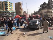 صور.. انقلاب سيارة محملة بالمياه بميت حبيش مدخل مدينة طنطا