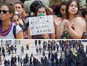 صور.. العالم هذا الصباح.. اشتباكات عنيفة بين متظاهرين وقوات الأمن فى تشيلى.. رئيس الوزراء البريطانى يزور مقاطعة بودلى المنكوبة بسبب الفيضانات.. ومسيرات نسائية فى أوروجواى احتفالا بيوم المرأة العالمى 