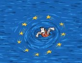كاريكاتير صحيفة إماراتية.. قضايا اللاجئين تغرق الاتحاد الأوروبى 