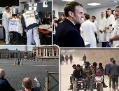 صور ..العالم هذا المساء ..الرئيس الفرنسى يزور مستشفى نيكر فى باريس لمتابعة حالات مرضى كورونا..شوارع إيطاليا مهجورة بسبب الفيروس..احتجاجات ضد أردوغان اعتراضا على سياسة الابتزاز فى قضية اللاجئين