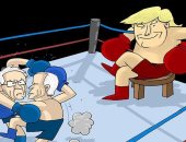 كاريكاتير صحيفة إماراتية.. ترامب ينتظر الفائز من الديمقراطيين بالانتخابات الامريكية